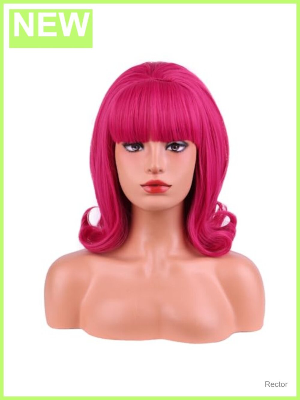 Heat Resistant Synthetic Short Wig with Bangs Retro Bouffant Beehive Costume